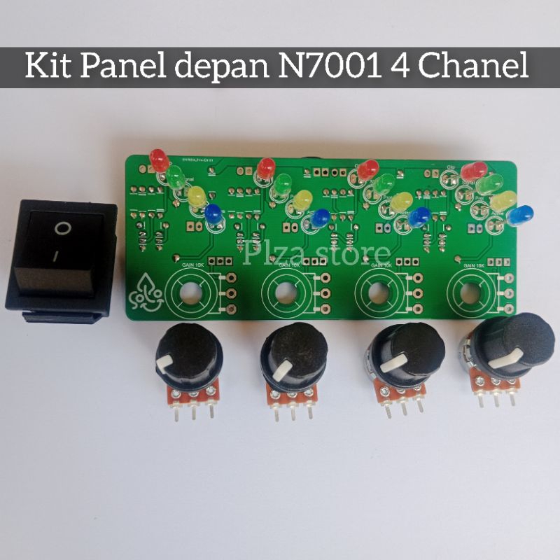 Kit panel depan bok N7001 4 Chanel double layer/Kit panel depan box power amplifier N7001 double lay
