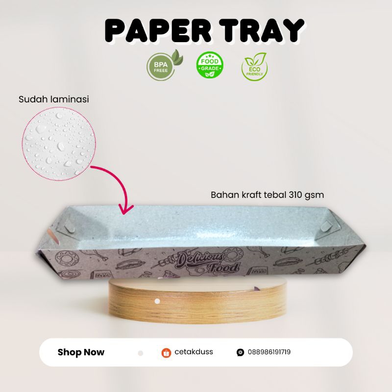 [COD] Paper Tray / Tray sosis / Tray corndog / tray taichan