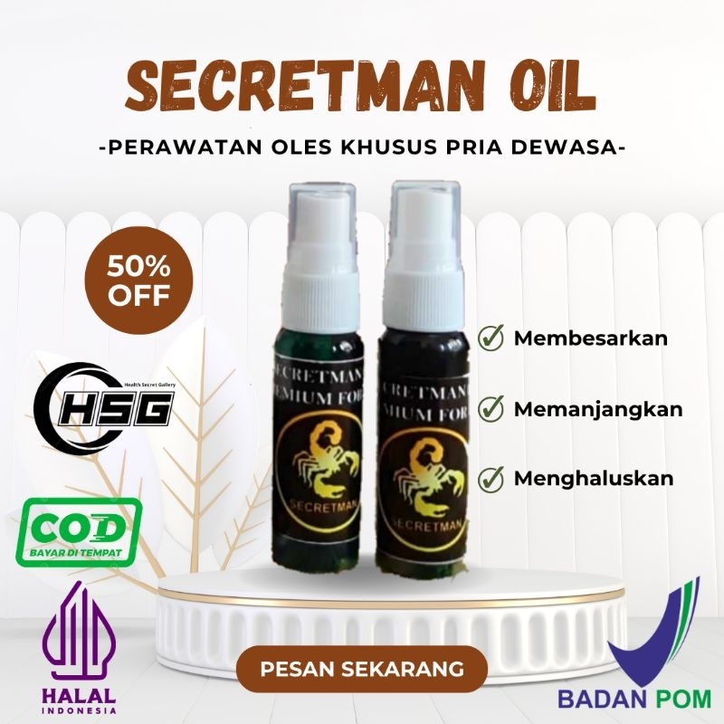 Secretman Oil Original - Pembesar Mr.Jon Kuat & Tahan Lama