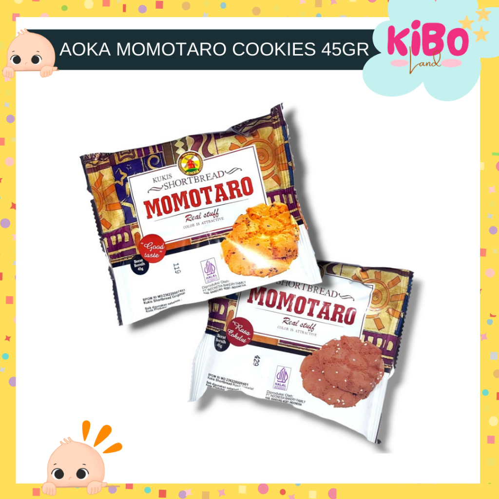 

Momotaro Cookies Aoka 45gr Kukis Shortbread Rasa Original & Cokelat