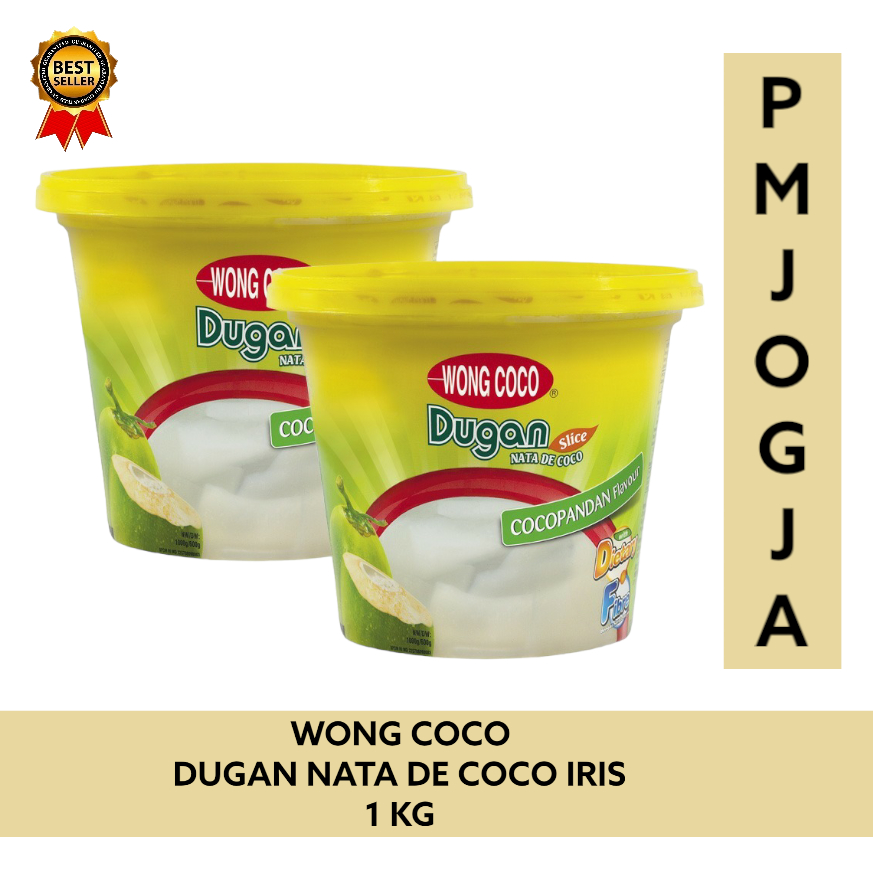 

Wong Coco Nata De Coco Dugan Slice Cocopandan 1000 gr / sari kelapa 1 kg