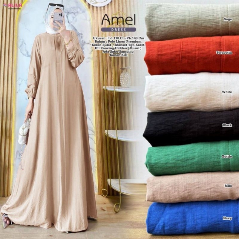 AMEL DRESS ORI ALILA -GAMIS POLO LINEN POLOS