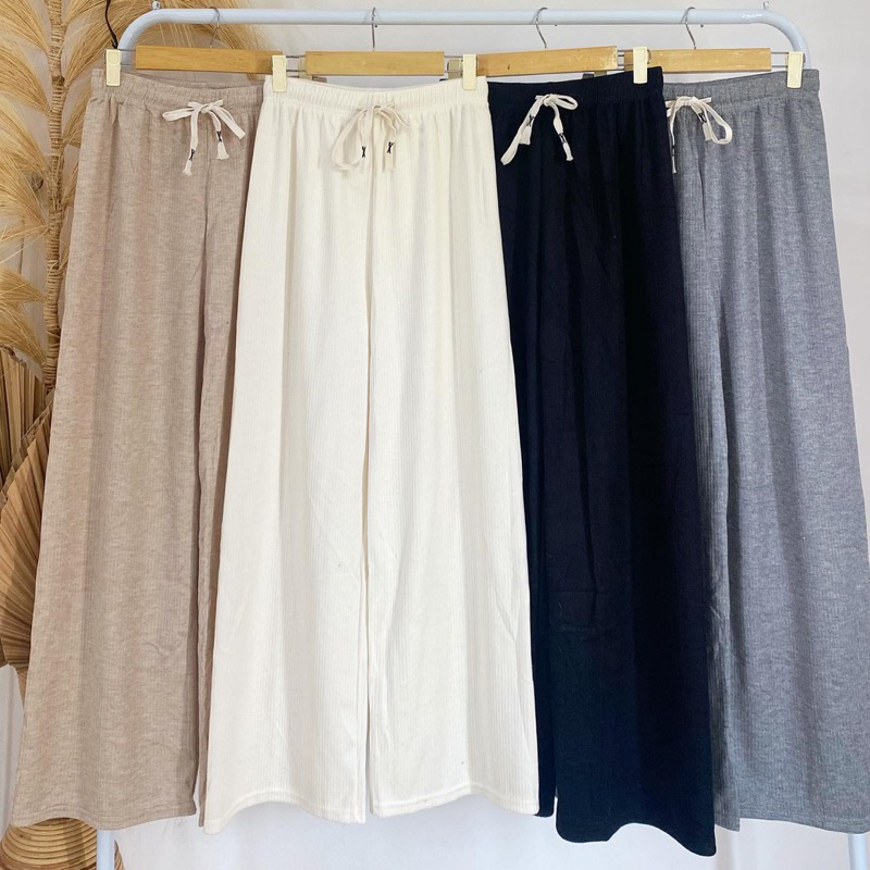Celana kulot knit tali serut