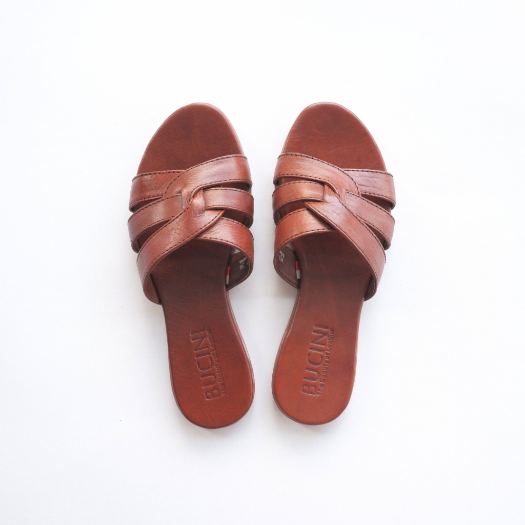 Sandal Slop Wanita Kulit Asli Premium | BUCINI KS 210 D