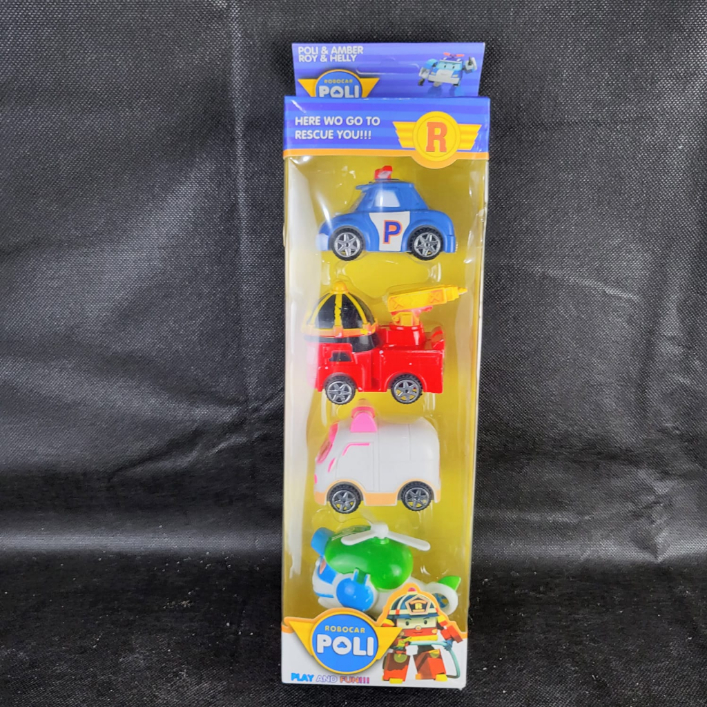 Mainan Mobil Mobilan Poli PULLBACK Set 4pc ROBOCAR POLI