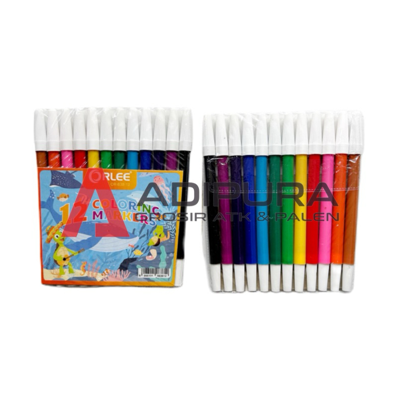 

(12 Pcs) Spidol Set 12 Warna ORLEE