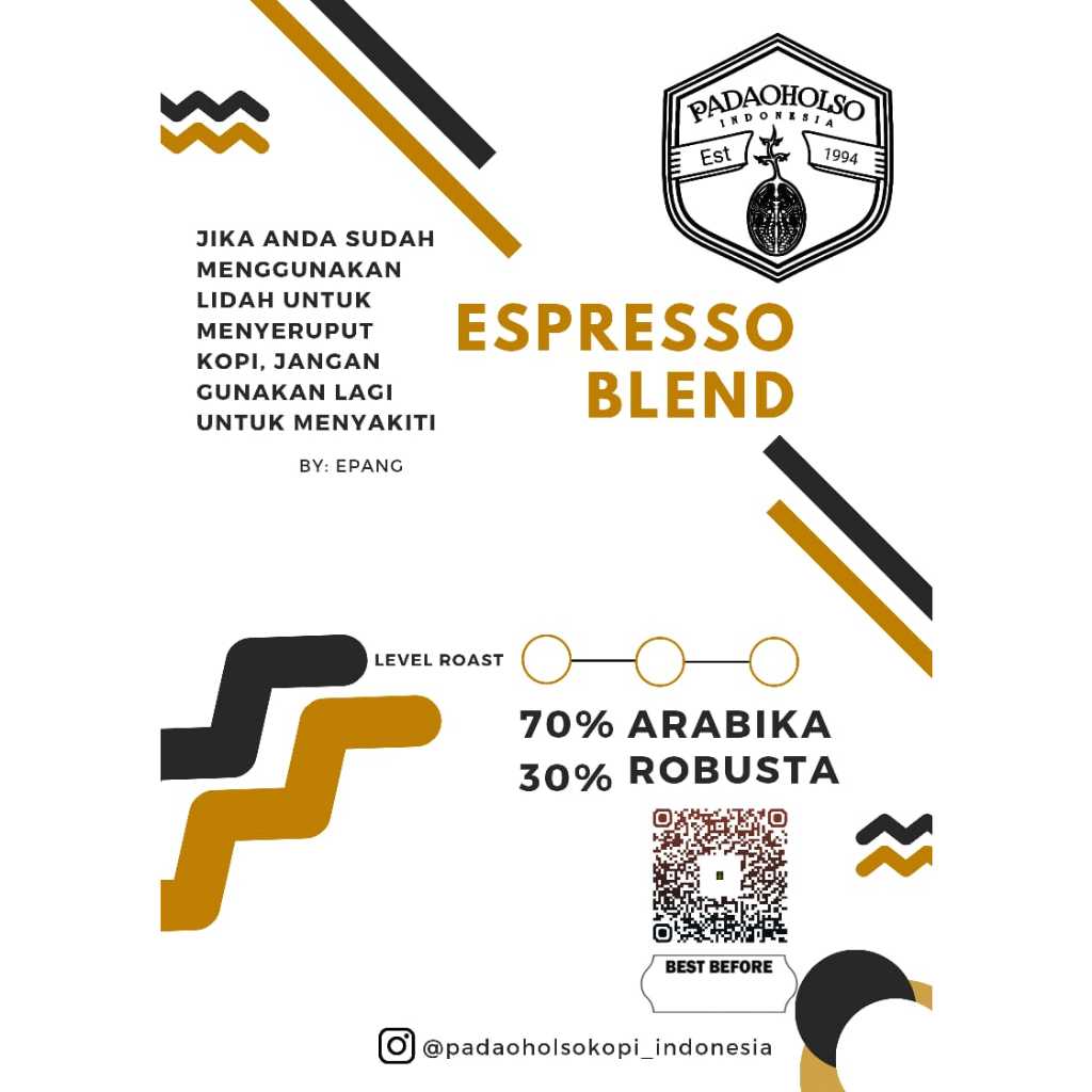 

NIAT BAIK - ESPRESSO HOUSEBLEND (70:30)
