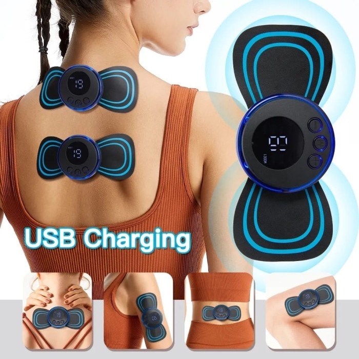 EMS Alat Pijat Leher Terapi Mini Pad electric EMS Massager Recharging Alat Pijat Leher Terapi LS