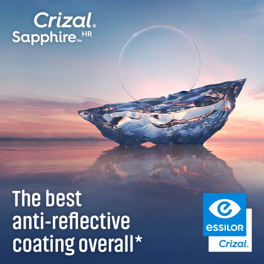 Lensa Essilor SV Crizal Sapphire HR