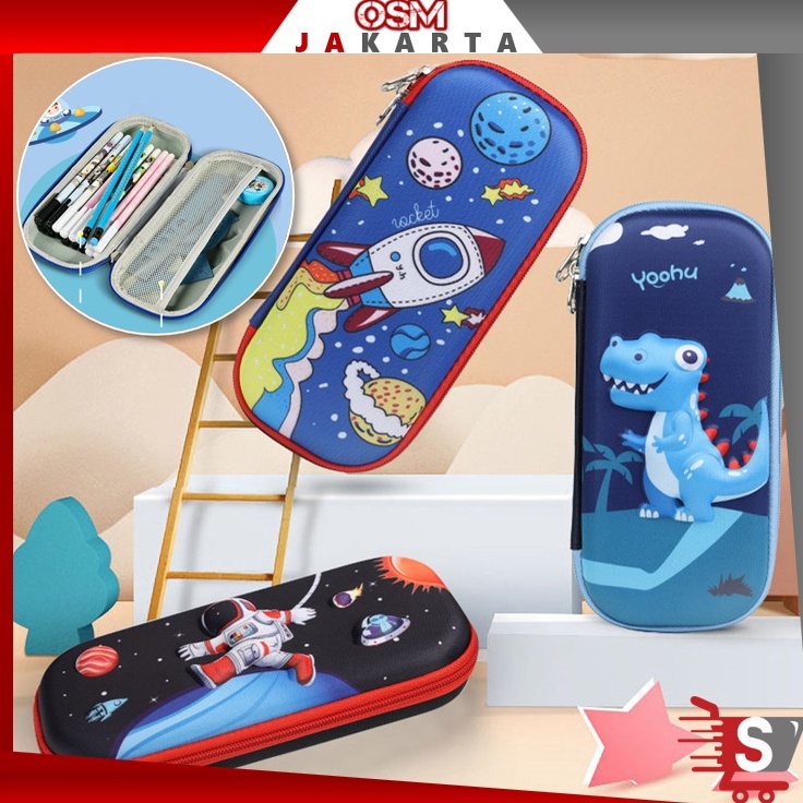 

[✏U35(] OSM JKT S5626 Kotak Pensil / Tempat Pensil Anak Gambar 3D Bahan EVA Anti Air / Tempat Pensil 3D el Terbaru / Kotak Alat Tulis Sunshine