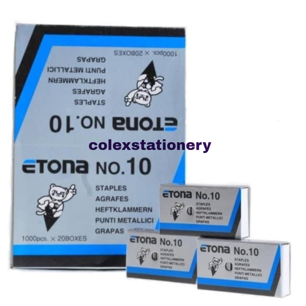 

Staples / Isi Hekter Etona / Isi Anak Staples No 10 Kecil Isi 20 Box (1 Kotak)