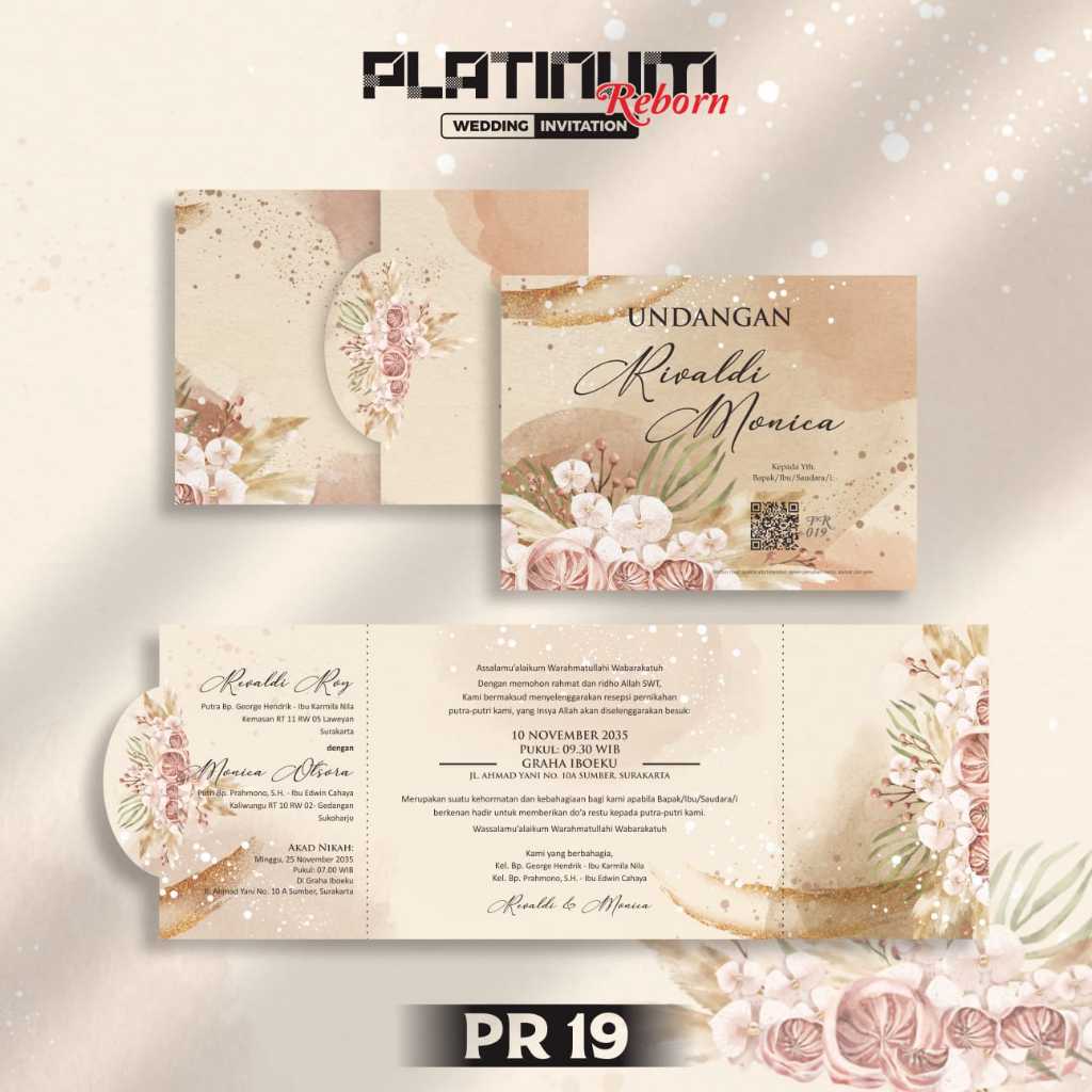Blangko Undangan Platinum PR 019 | Blangko Undangan kosong | Kertas Undangan Kosong Murah