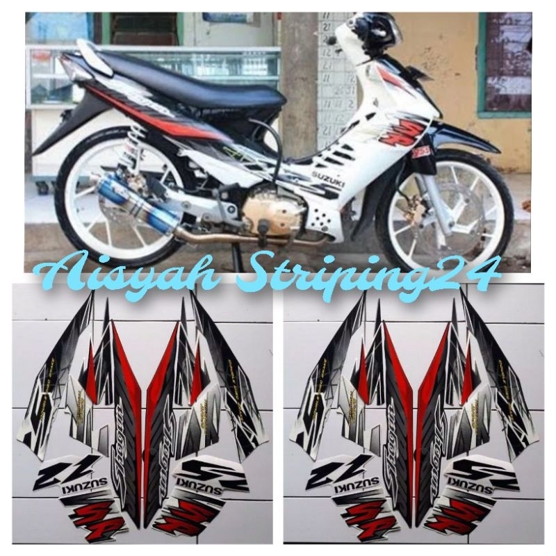 STIKER STRIPING LES LIS BODY MOTOR SUZUK SHOGUN SP 125 2007