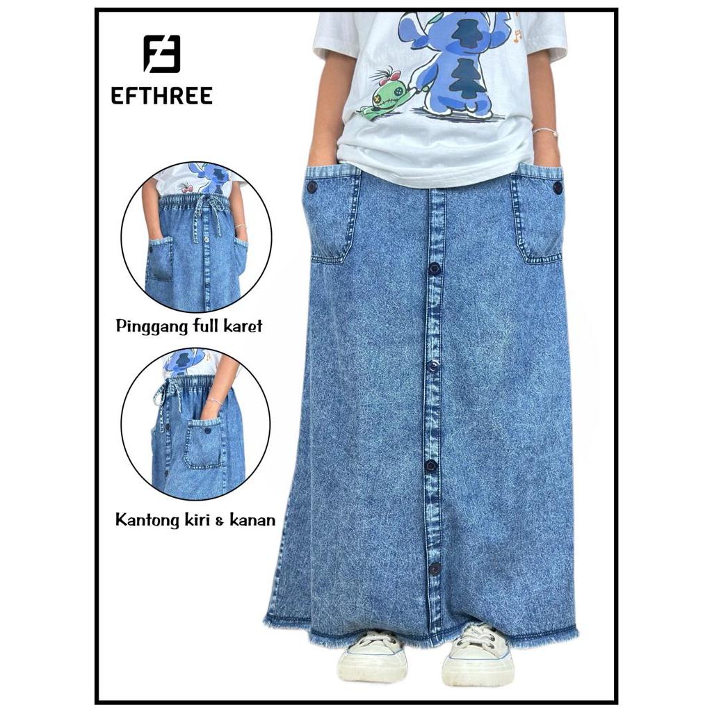 ROK JEANS ANAK PEREMPUAN ROK PANJANG ROK PAYUNG ROK ANAK PEREMPUAN USIA 8 TAHUN SAMPAI 12 TAHUN