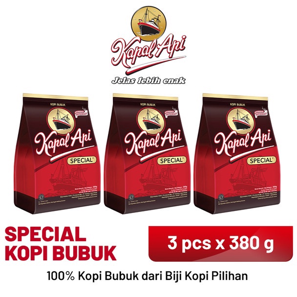 

[۩J60$] KAPAL API Special Merah 3 X 380 gr Harga Spesial