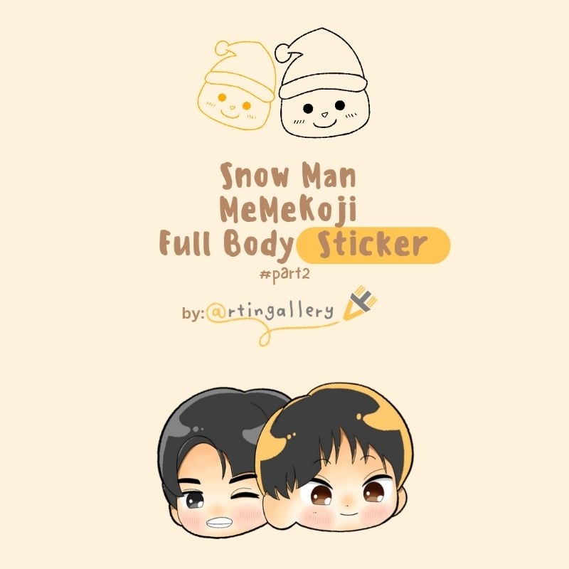 

ATGALLERY 007 | Snow Man - MeMeKoji (P2) Full Body Sticker