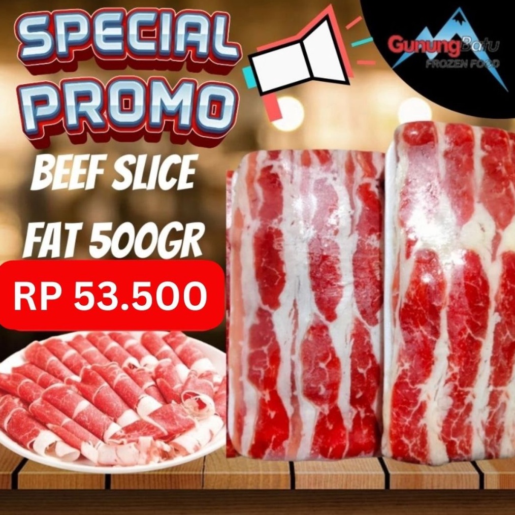 

Discount Today PROMO HANYA 53.500!! PREMIUM BEEF SLICE FAT 500GR TERLARIS!!! COCOK UNTUK OLAHAN TERIYAKI/YOSHINOYA (HALAL DAN FRESH) buruan