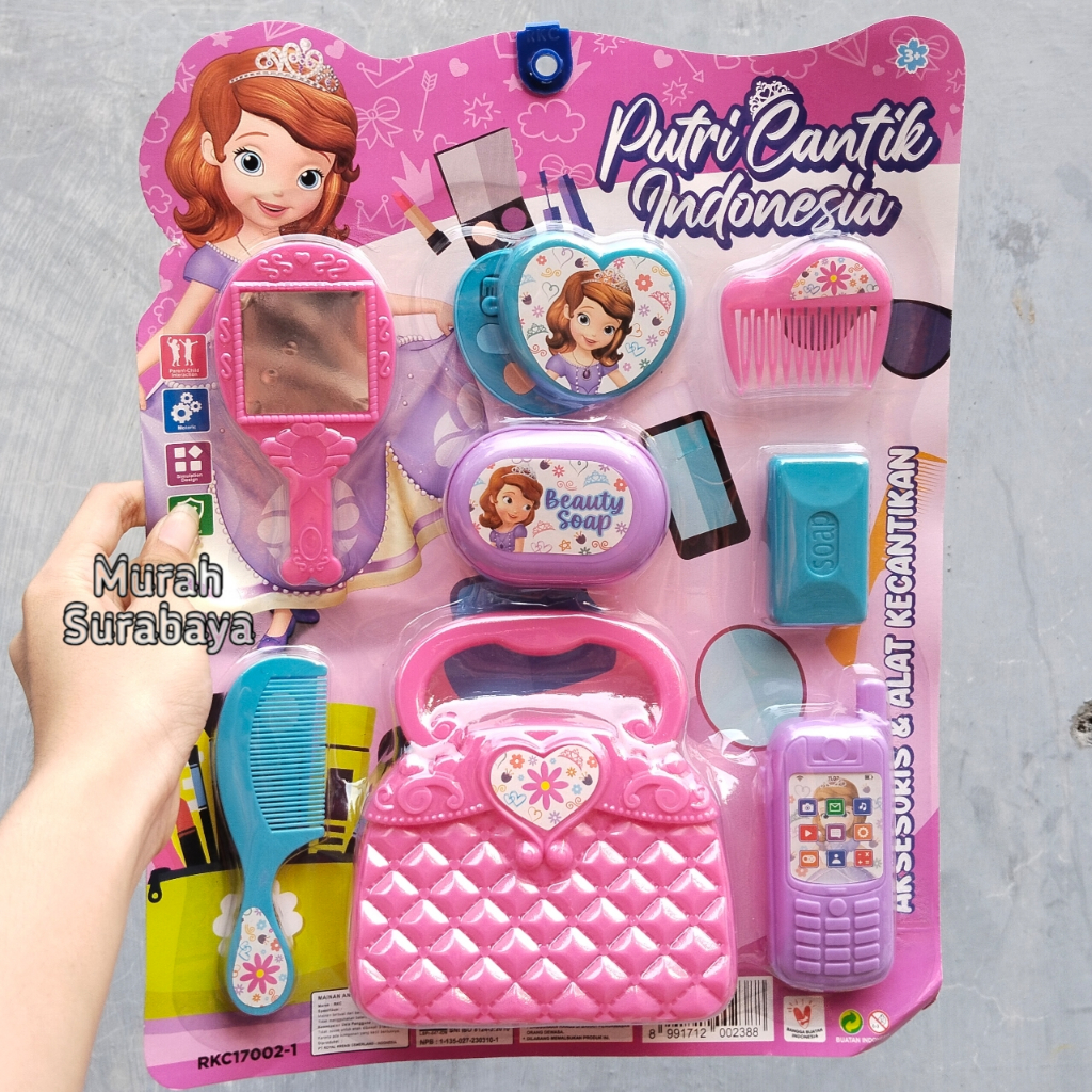 Mainan Anak Make  Up Putri Cantik Indonesia RKC 17002 4 | Mainan Salon SET Lengkap Ada Tas Mainan An