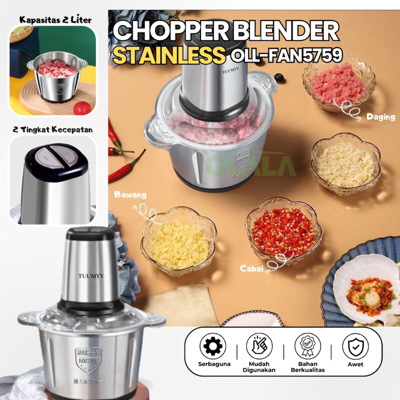SAG [ KYLO ] Blender Daging Stainless/Food Chopper Stainless/Blender Capsule