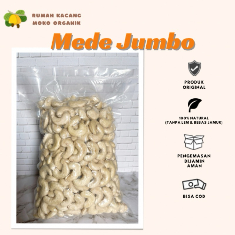 

Kacang Mede Jumbo W-240(Mentah) 1 kg