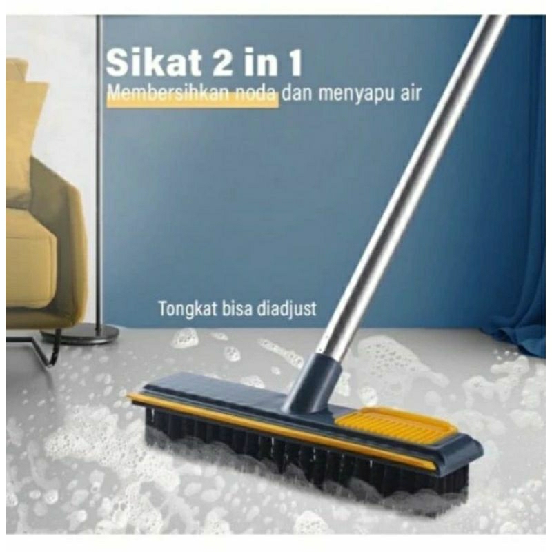 Sikat kamar mandi 2 in 1 / Sikat Dorong toilet multifungsi / Sikat Toilet 2 in1