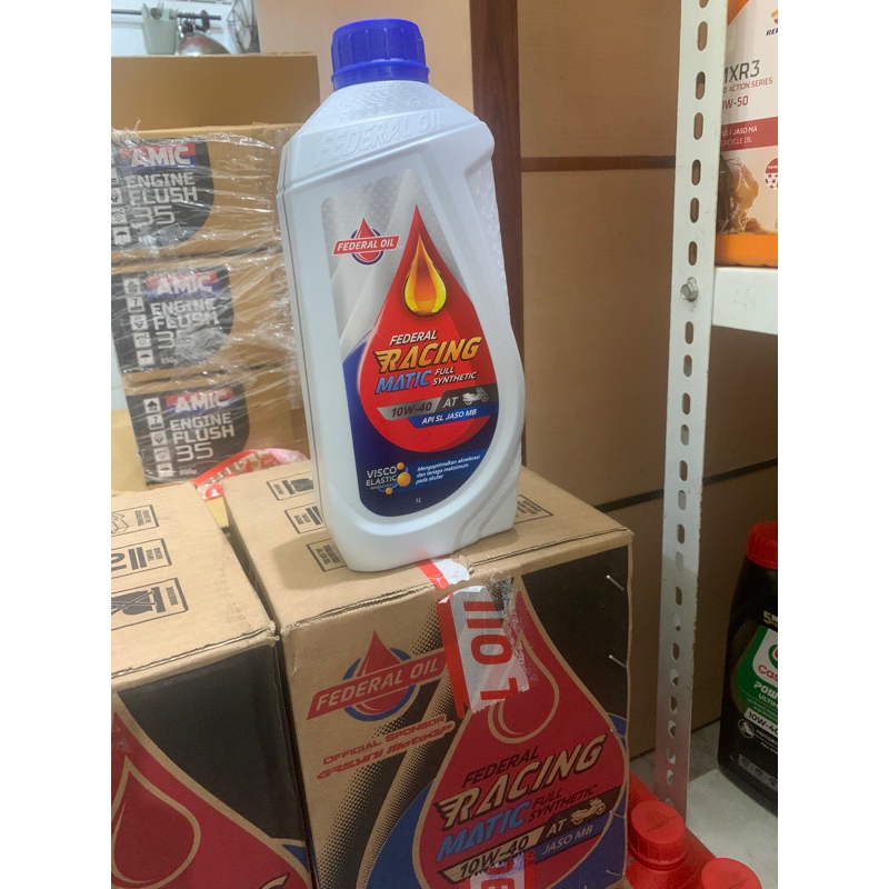 OLI FEDERAL RACING MATIC 10W-40 1 LITER ( 1 DUS / 6 BOTOL ) ORIGINAL OLI FEDERAL RACING MATIC 1 DUS 