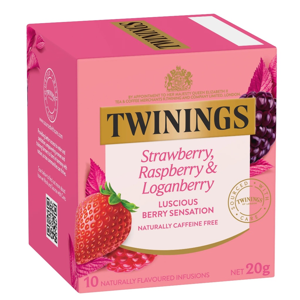 

Twinings Strawberry Raspberry & Loganberry Tea Bags 10 pack Australia