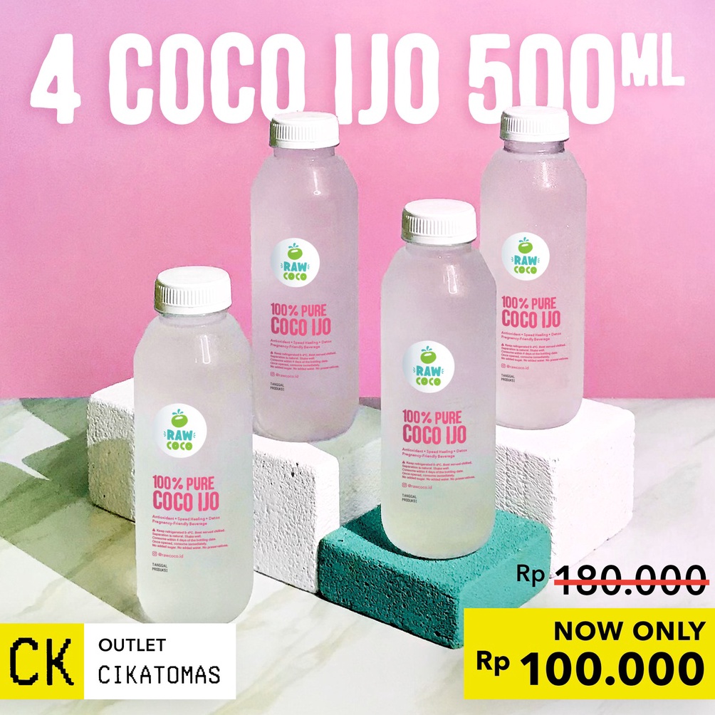

[✳Q74(] Paket 4x Coco Ijo 500ml - Air Kelapa Hijau Murni Seller Now