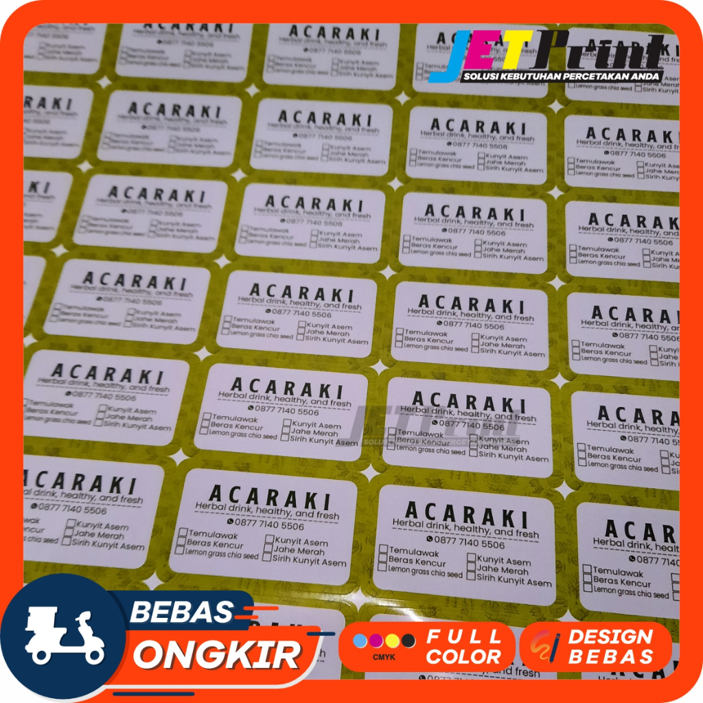 

Cetak Sticker Chromo A3+ Tanpa Cutting Tanpa Laminasi