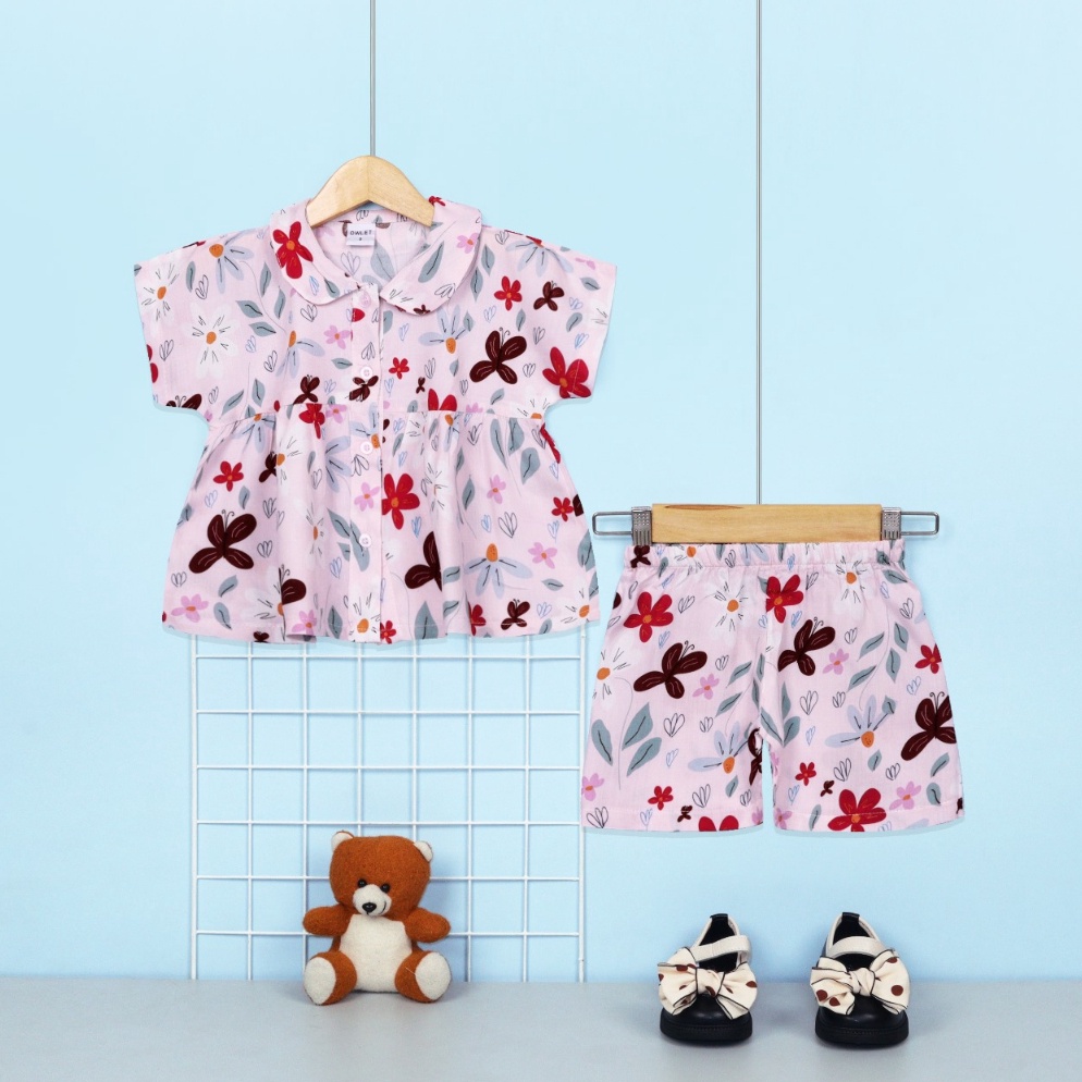 YIYKQ Owlet - setelan anak perempuan / setelan rayon anak / baju anak perempuan Terlaris _■)