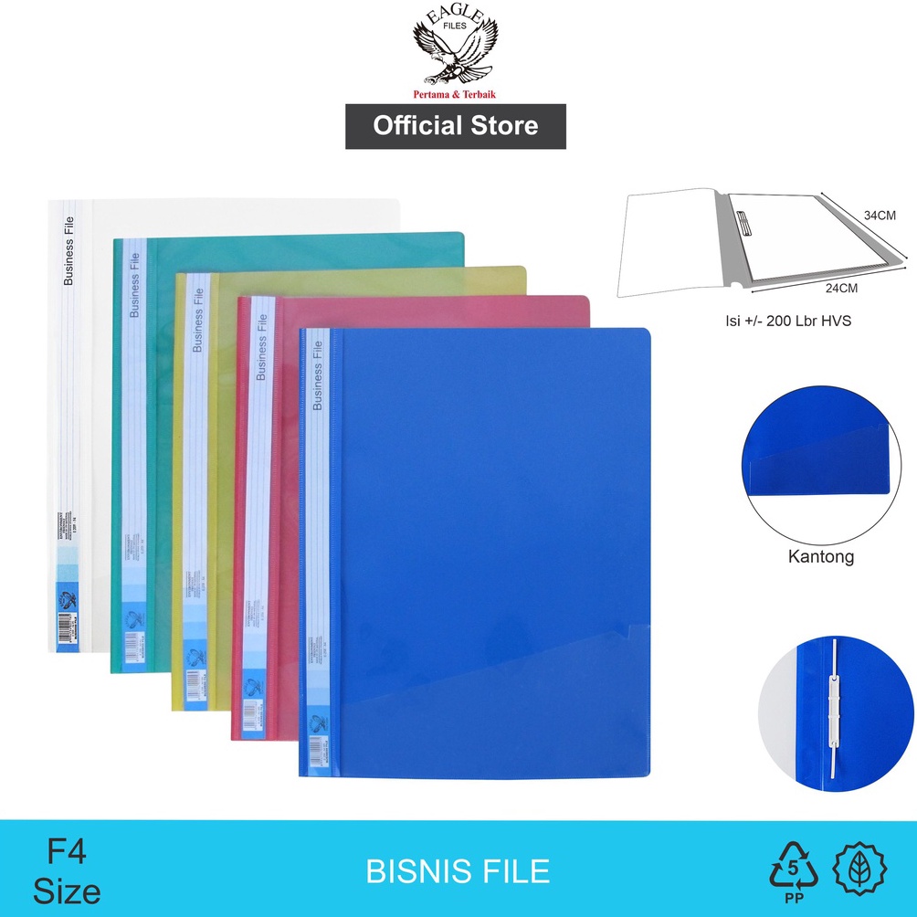 

Ready.. EAGLE Map Plastik / Business File / Bisnis File / Map Snel / Map Plastik Acco Ukuran F4 (Folio) ZZZ