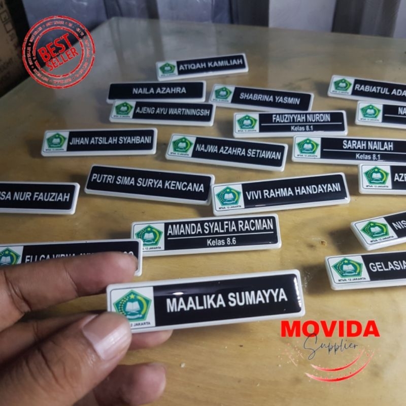 

NAMA DADA AKRILIK CUSTOM / NAME TAG AKRILIK CUSTOM 2 CM X 8 CM