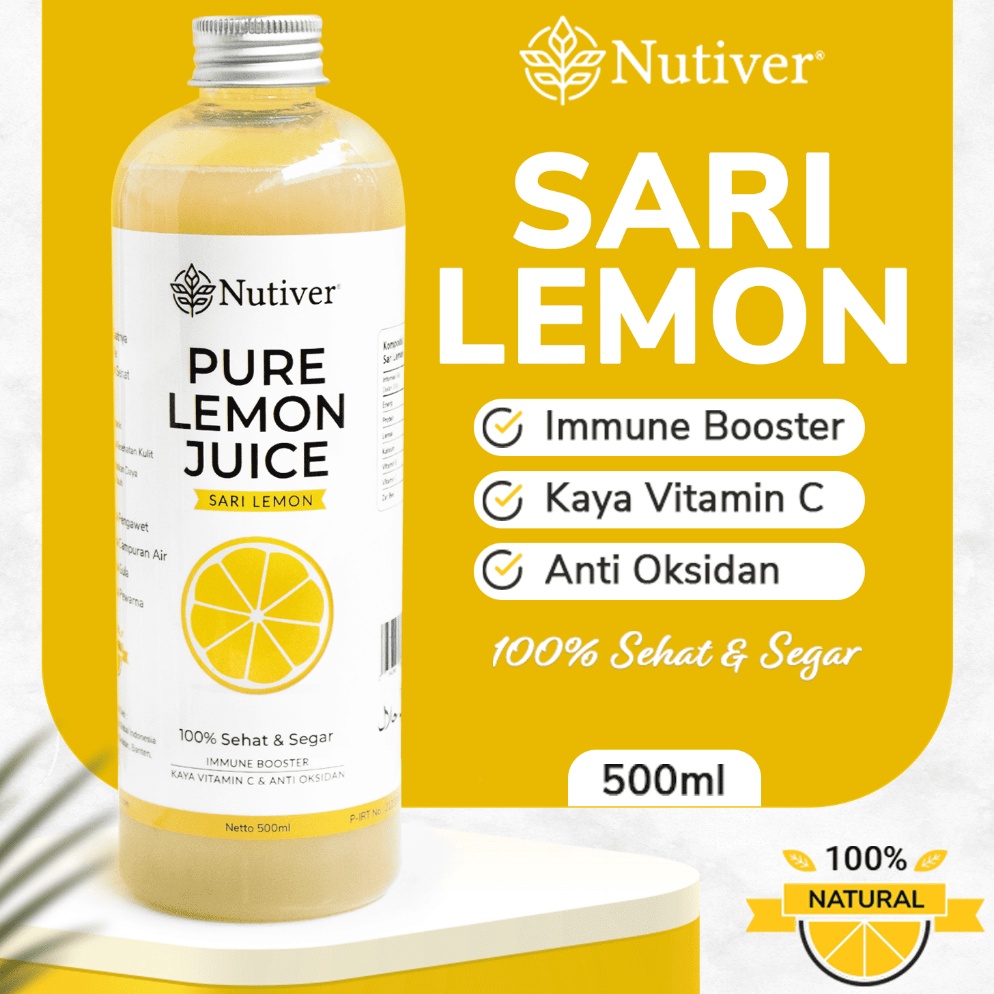 

[✪V26@] Nutiver Sari Lemon 500ml / Air Lemon Murni / Pure lemon Juice / Jus Lemon Diet / Minuman Diet / Minuman - 500ml Dont SKIP
