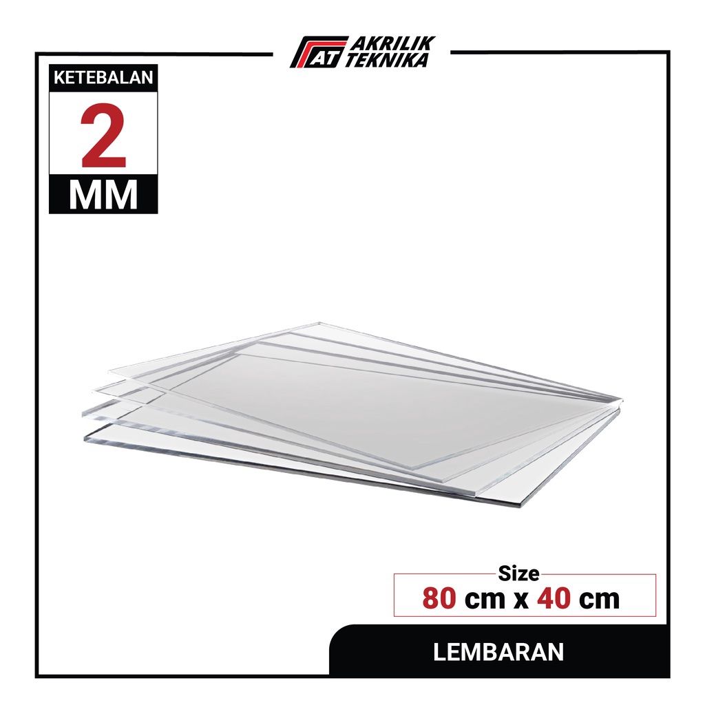 

Original LEMBARAN AKRILIK 80X40 2MM BENING / CLEAR SHEET / ACRYLIC CUSTOM BERKUALITAS buruan