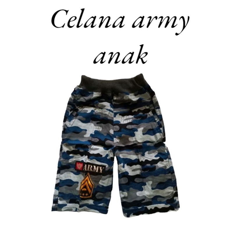 CELANA PENDEK ANAK ARMY LORENG/LALUCU