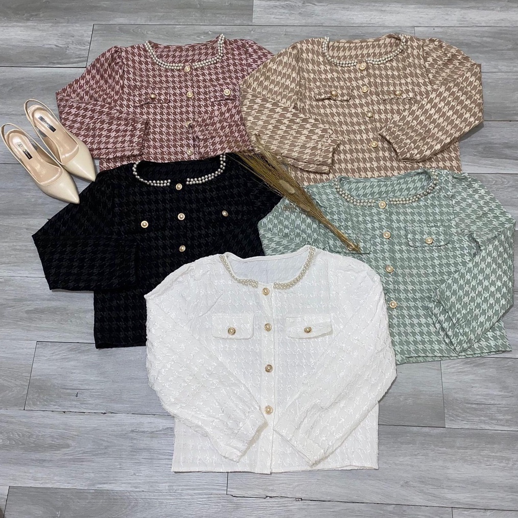 Original HERCHOICE NJ010 Blazer Top Rajut Premium | Atasan Long Square Atasan Kerah Rajut Korean Kao