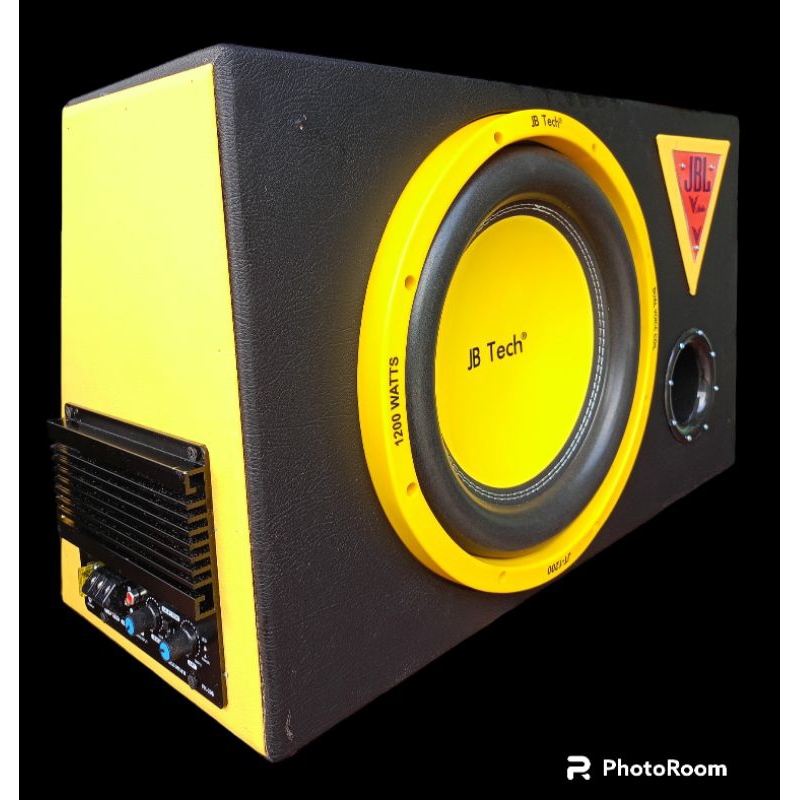 AUDIO MOBIL MONOBLOCK JB TECH 12INCH DOUBLE COIL 1200WATT AKTIF POWER MONOBLOCK