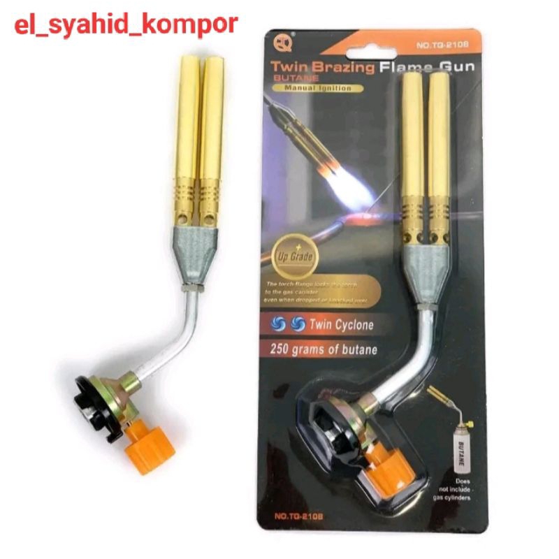 Flame gun torch manual kepala api dobel(twin)