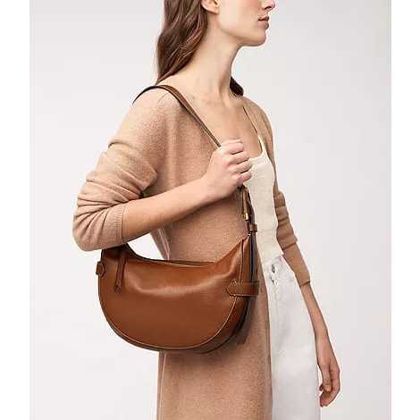 TAS FOSSIL ORIGINAL HARWELL HOBO BLACK BROWN