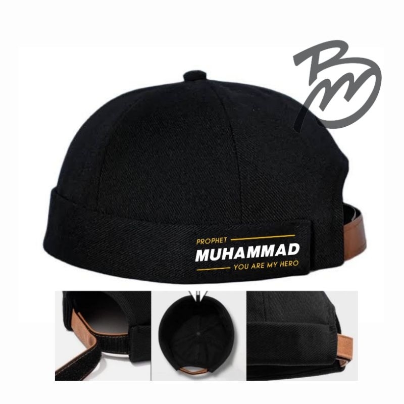 Topi peci Miki hat logo prohet Muhammad you are my hero topi peci Miki hat hijrah