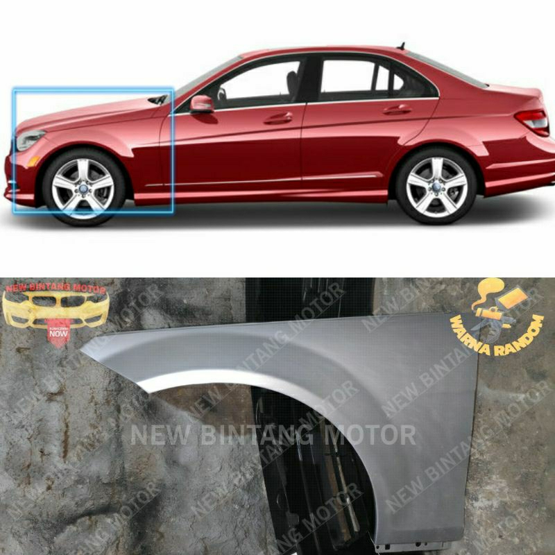 Fender kiri mercedes C Class W204 2010 2013 original