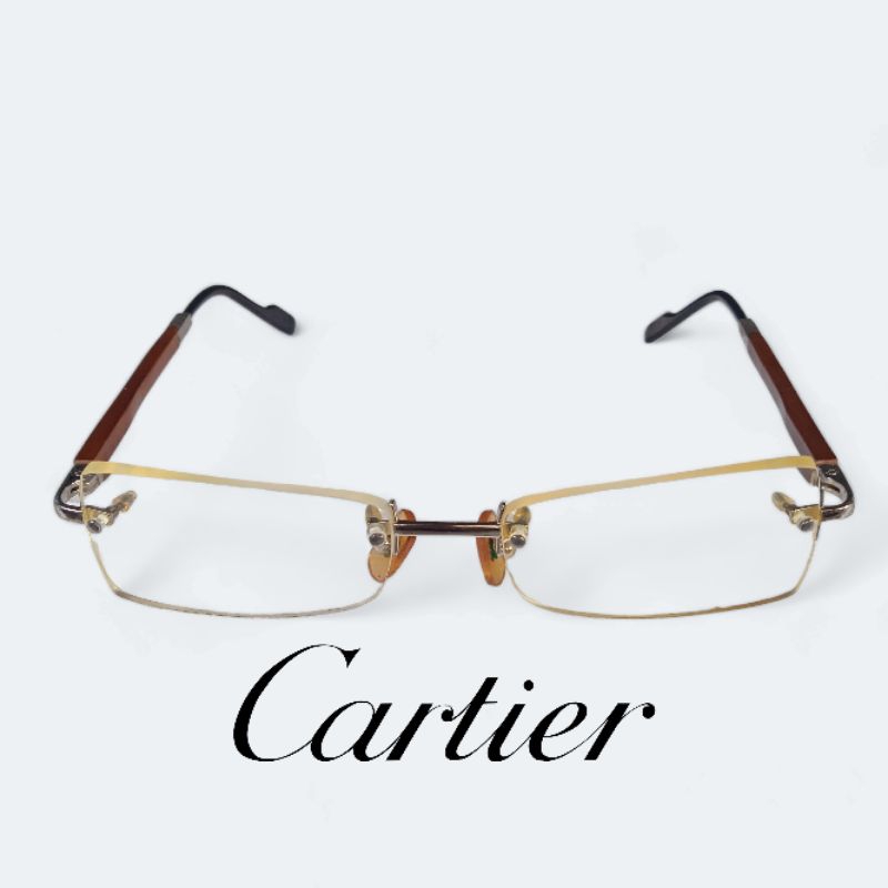 Cartier kacamata branded luxury rimless