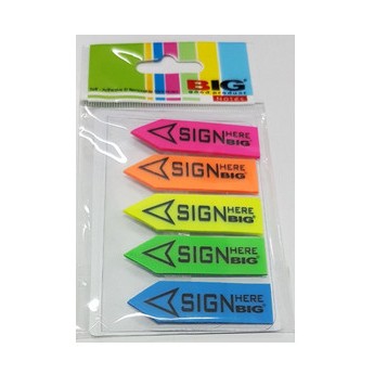 

Sticky Notes BIG Panah/ Penanda "Sign Here" 5 Warna