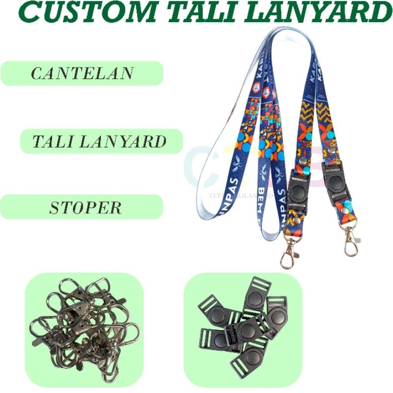 LANYARD ID CARD CUSTOM PRINTING SUBLIM BAHAN TISU TALI LANYARD ID CARD GANTUNGAN NAME TAG