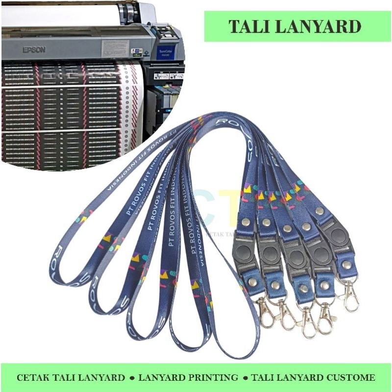 LANYARD ID CARD CUSTOM PRINTING SUBLIM BAHAN TISU TALI LANYARD ID CARD GANTUNGAN NAME TAG