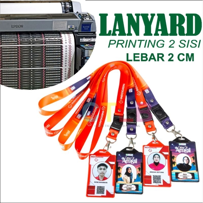 

SEPAKET LANYARD CUSTOM + ID CARD + FRAME /CETAK TALI LANYARD ID CARD SEPAKET/SATU PAKET GANTUNGAN NAME TAG/KALUNG ID CARD SEPAKET