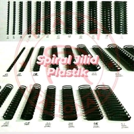 

Spiral Plastik Jilid F4/A4 15 loops Hitam