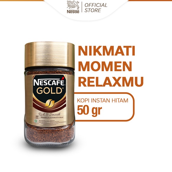 

R3@dy Br0 NESCAFE GOLD Kopi Instan Kopi Hitam Jar 50gr Paradise