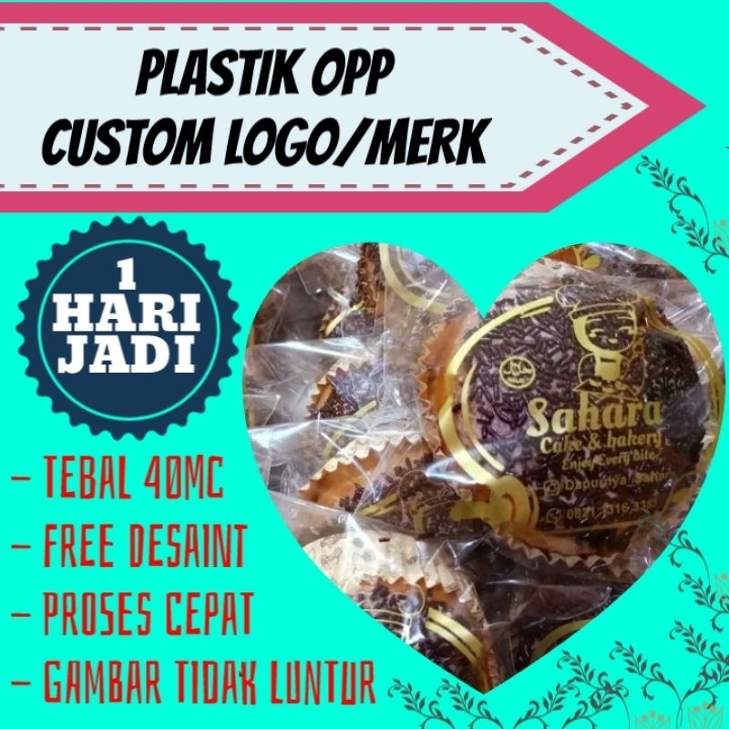 

PLASTIK OPP ROTI TEBAL CUSTOM LOGO MERK TEBAL 40mc