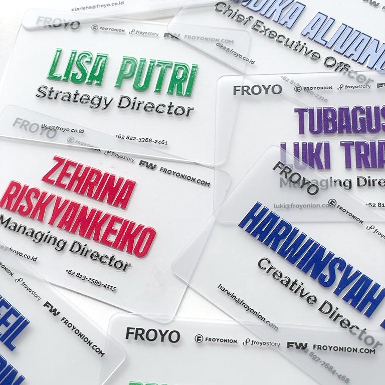 

Kartu Nama ID Card Glossy spot transparan Name Card CUSTOM Transparan